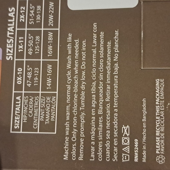 Secret Treasures  women's size 4X hipster panties 6 pack, NEW 459-8 - Picture 4 of 4